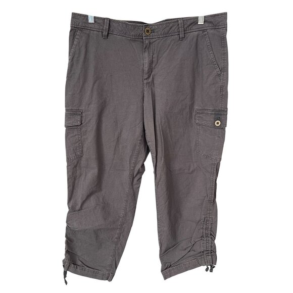 Eddie Bauer Capri Cargo Gris-Vert Femme Taille 8